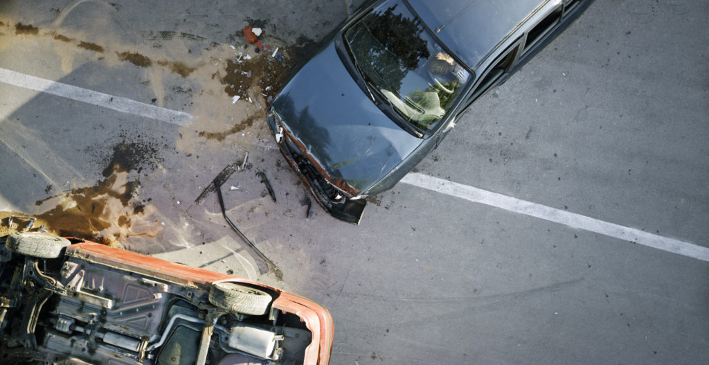 A car accident in Bakersfield California.