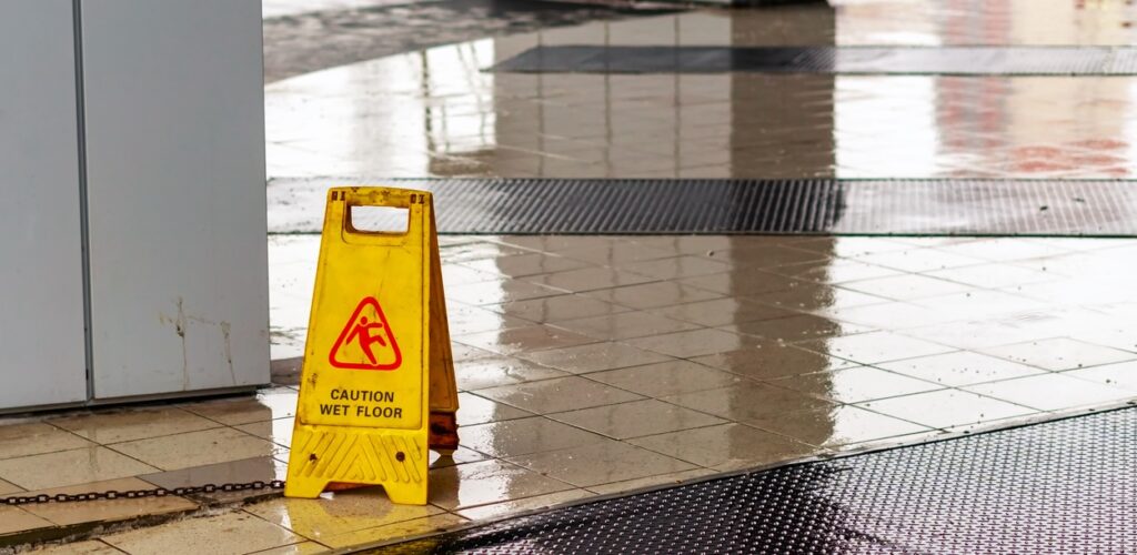 Slip and Fall Lawyer near Bakersfield, bakersfield premises liability attorney services, image of slippery walk way